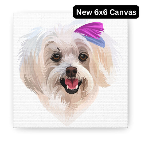 Main Character Custom Pet Portrait Unframed Canvas