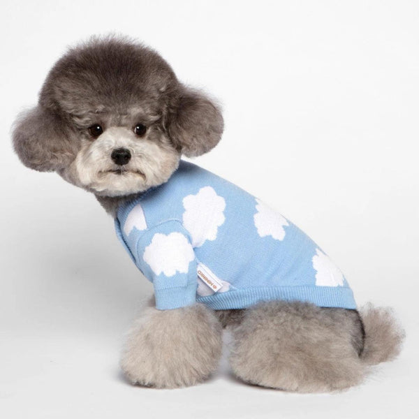 Dog Cardigan Blue Cloud 9 Button Down Sweater