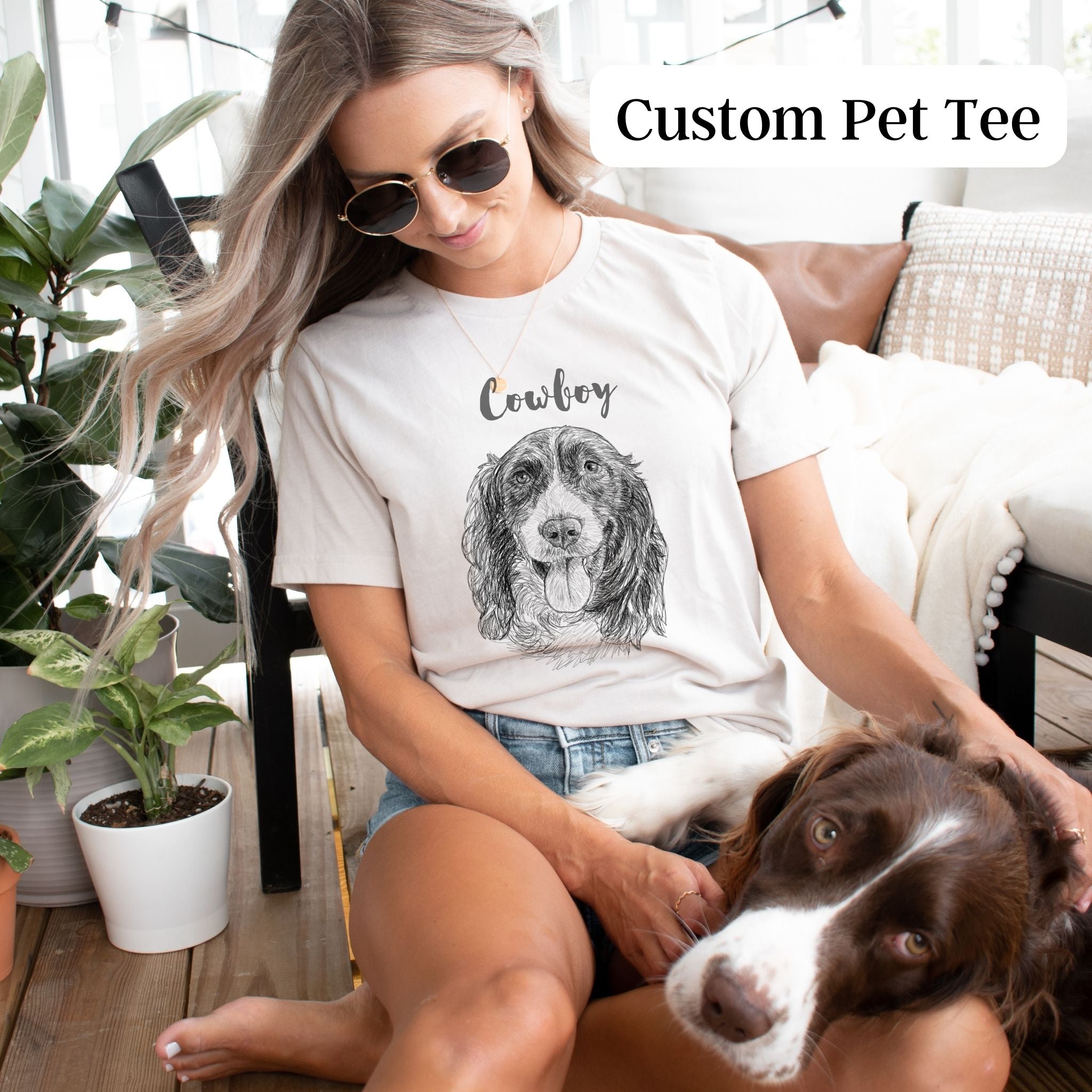 Custom Pet Adult Cotton T Shirt