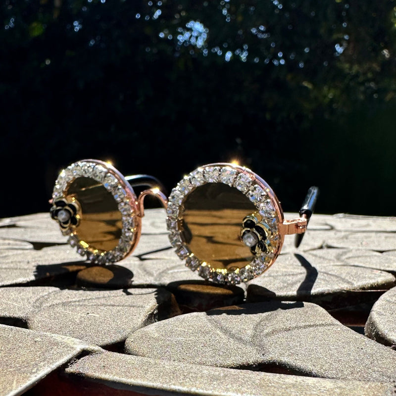 Rich Dog Diva Round Sunglasses with Rhinestones - JUST RELEASED!
