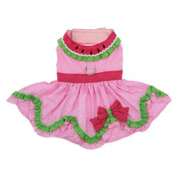 Watermelon Doggie Dress With Matching Leash